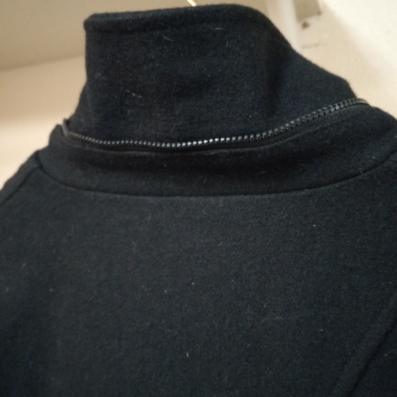 M WOMEN'S VOLCOM BLACK DOUBLE-BREASTED PEA COAT ZIP SECURE POCKETS W/O HOOD - Picture 11 of 13